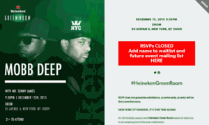 Heinekengreenroom-nyc-mobbdeep.splashthat.com thumbnail