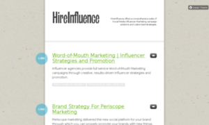 Hello-hireinfluence-blog.tumblr.com thumbnail