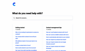 Help.covve.com thumbnail