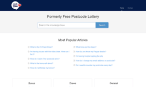 Help.freepostcodelottery.com thumbnail