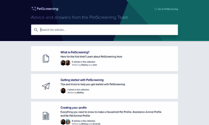 Help.petscreening.com thumbnail