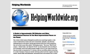 Helpingworldwide.org thumbnail