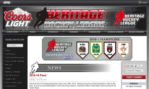 Heritagehockeyleague.com thumbnail