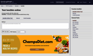 Hex2bin.onlinephpfunctions.com thumbnail
