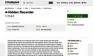 Hidden-recorder.findmysoft.com thumbnail