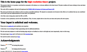 High-res-timers.sourceforge.net thumbnail