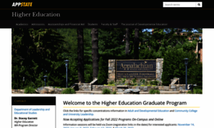 Highered.appstate.edu thumbnail