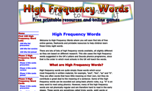 Highfrequencywords.org thumbnail