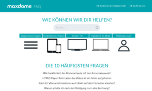 Hilfe.maxdome.de thumbnail