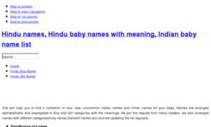 Hindunamelist.com thumbnail