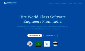 Hire.codeclouds.com thumbnail