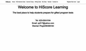 Hiscorelearning.com thumbnail