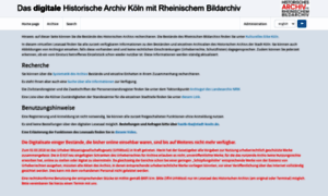 Historischesarchivkoeln.de thumbnail