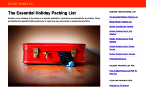 Holidaypackinglist.com thumbnail