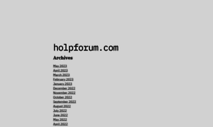 Holpforum.com thumbnail