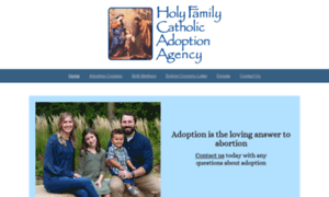 Holyfamilyadoption.org thumbnail
