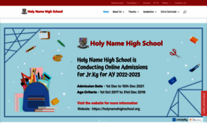 Holynamehighschool.org thumbnail