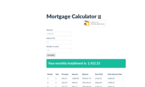 Homemortgagecalculator.herokuapp.com thumbnail