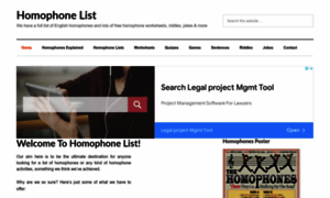 Homophonelist.com thumbnail