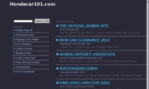 Hondacar101.com thumbnail