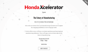 Hondaxceleratorpresentsfuturemanufacturing.splashthat.com thumbnail