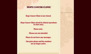 Hopecancerclinic.net thumbnail