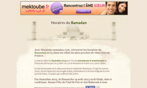 Horaires-ramadan.com thumbnail