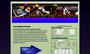 Horsebettingcalculator.com thumbnail