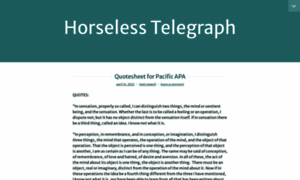 Horselesstelegraph.wordpress.com thumbnail
