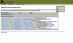 Horsenamegame.com thumbnail