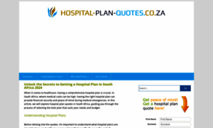 Hospital-plan-quotes.co.za thumbnail