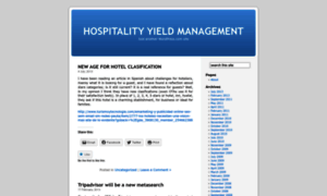 Hospitalityyieldmanagement.wordpress.com thumbnail