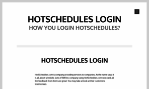 Hotschedulelogin.wordpress.com thumbnail