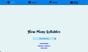 Howmanysyllables.com thumbnail