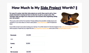 Howmuchismysideprojectworth.com thumbnail