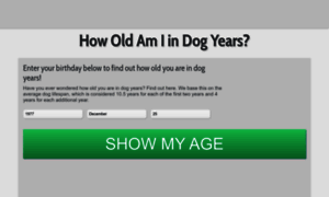 Howoldamiindogyears.com thumbnail