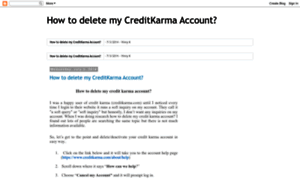 Howtodeletecreditkarmaaccount.blogspot.com thumbnail