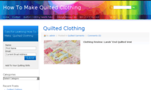 Howtomakequiltedclothing.info thumbnail
