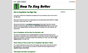 Howtosingbetternow.com thumbnail