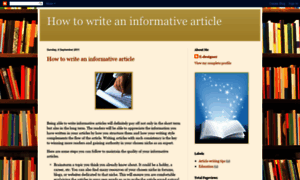 Howtowriteaninformativearticle.blogspot.com thumbnail