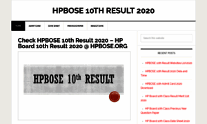 Hpbose10thresult2019.co.in thumbnail