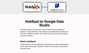 Hubspot.togoogledatastudio.com thumbnail