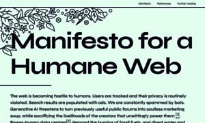 Humanewebmanifesto.com thumbnail