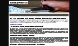 Humansystems.net thumbnail