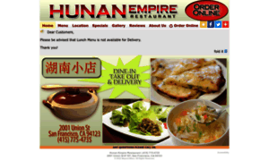 Hunanempirerestaurant.com thumbnail