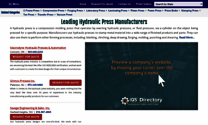 Hydraulicpressmanufacturers.org thumbnail