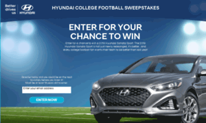 Hyundaicollegefootballsweepstakes.com thumbnail