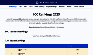 Iccrankings.cricketschedule.com thumbnail