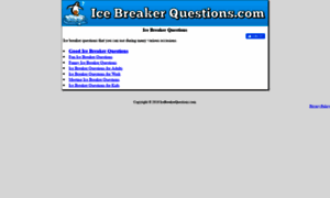 Icebreakerquestions.com thumbnail