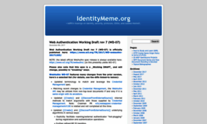 Identitymeme.org thumbnail